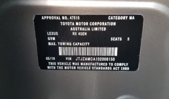 Used Lexus RX200 2016 Turbo full